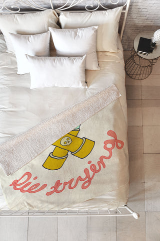 Wesley Bird Die Trying Fleece Throw Blanket