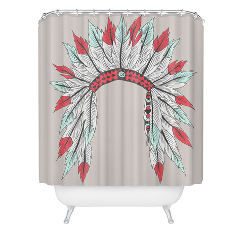 Wesley Bird Dressy Shower Curtain