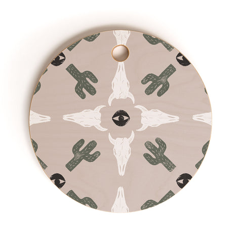 Wesley Bird Dry Desert Cutting Board Round