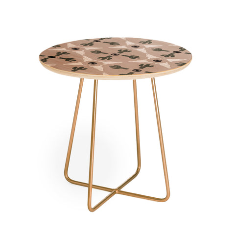 Wesley Bird Dry Desert Round Side Table