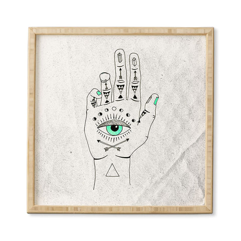 Wesley Bird Eye See Hamsa Framed Wall Art