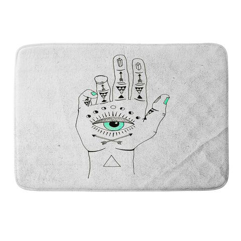 Wesley Bird Eye See Hamsa Memory Foam Bath Mat