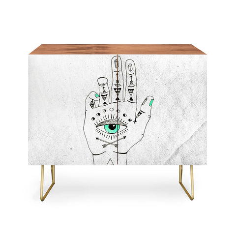 Wesley Bird Eye See Hamsa Credenza