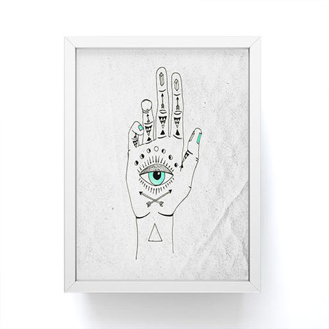 Wesley Bird Eye See Hamsa Framed Mini Art Print