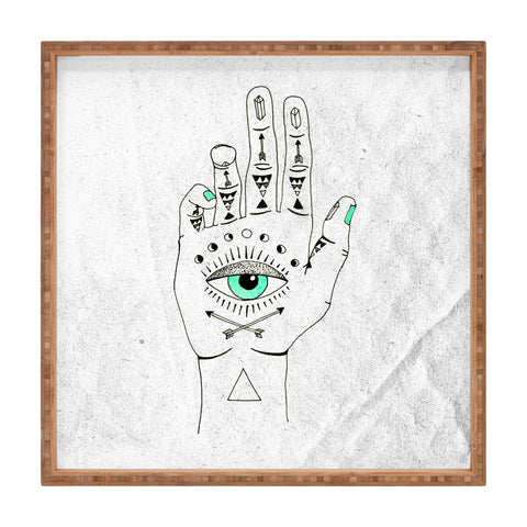 Wesley Bird Eye See Hamsa Square Tray