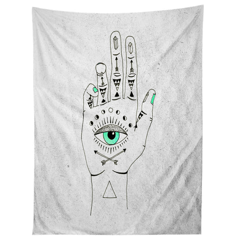 Wesley Bird Eye See Hamsa Tapestry