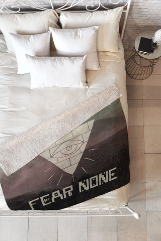 Wesley Bird Fear None Fleece Throw Blanket