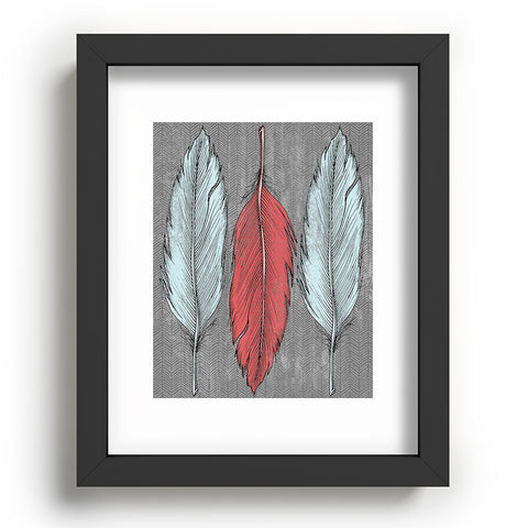 Wesley Bird Feathered Recessed Framing Rectangle