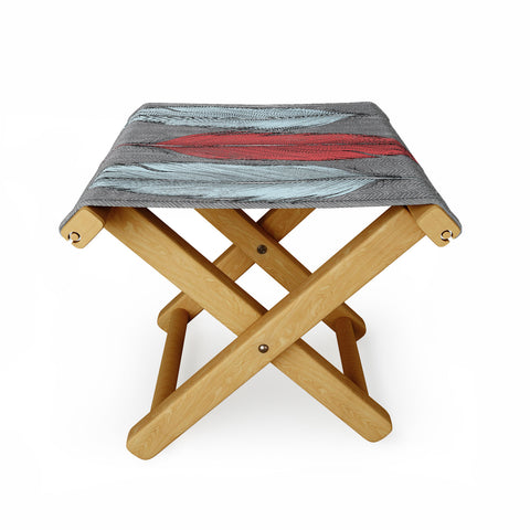 Wesley Bird Feathered Folding Stool