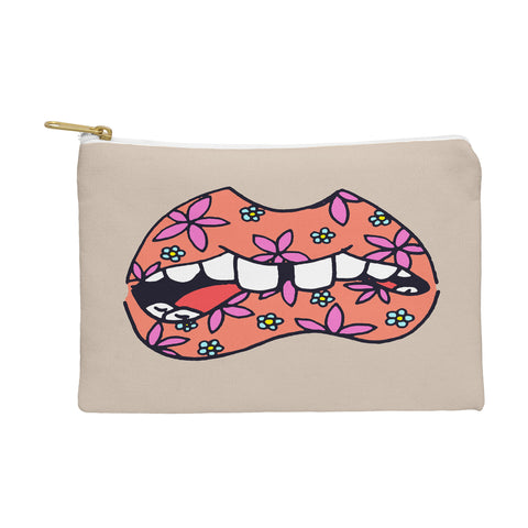 Wesley Bird Floral Lips Pouch