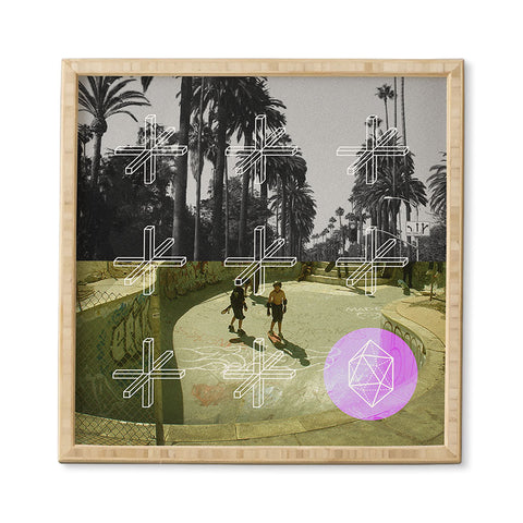 Wesley Bird Geo Skaters Framed Wall Art