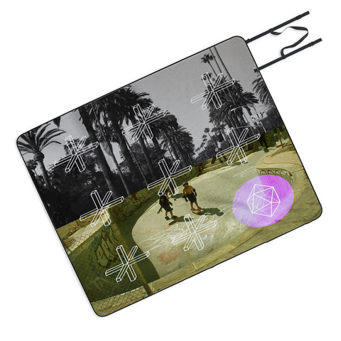 Wesley Bird Geo Skaters Picnic Blanket