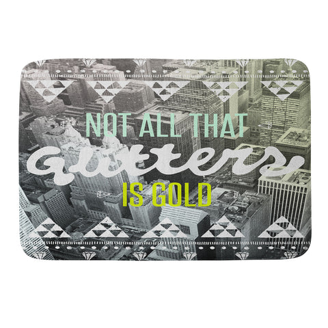 Wesley Bird Golden Memory Foam Bath Mat