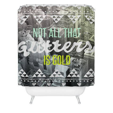 Wesley Bird Golden Shower Curtain