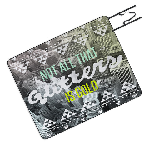 Wesley Bird Golden Picnic Blanket