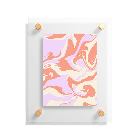 Wesley Bird Hypnotic Camo Peach Floating Acrylic Print