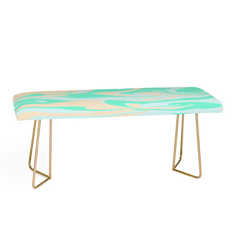 Wesley Bird Hypnotic Camo Seafoam Bench