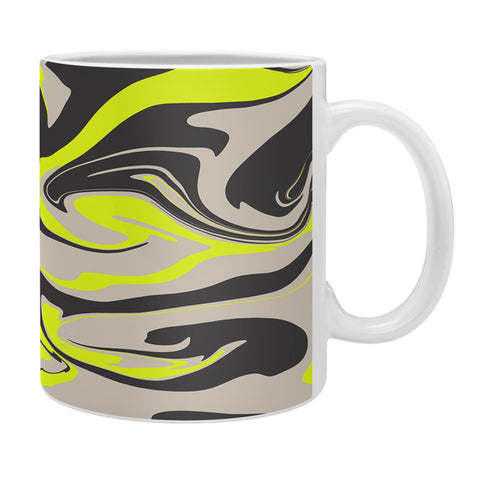 Wesley Bird Hypnotic Camo Yellow Coffee Mug