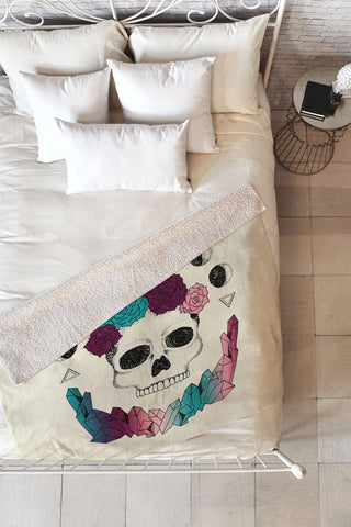 Wesley Bird Live Forever Fleece Throw Blanket