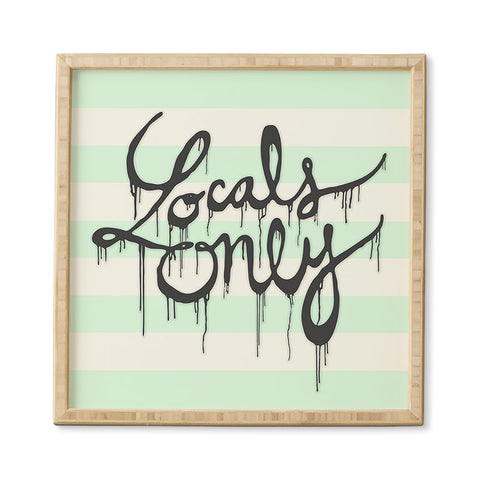 Wesley Bird Locals Only Framed Wall Art