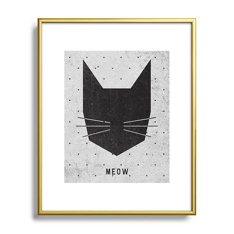 Wesley Bird Meow Metal Framed Art Print