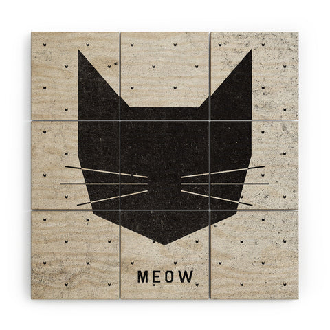 Wesley Bird Meow Wood Wall Mural