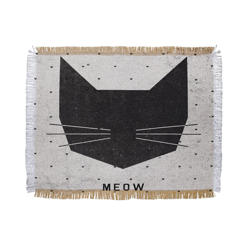 Wesley Bird Meow Throw Blanket
