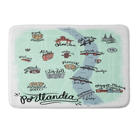 Wesley Bird PORTLANDIA Memory Foam Bath Mat