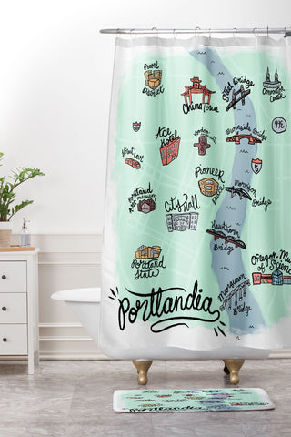 Wesley Bird PORTLANDIA Shower Curtain And Mat