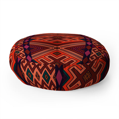 Wesley Bird Rug Burn Floor Pillow Round