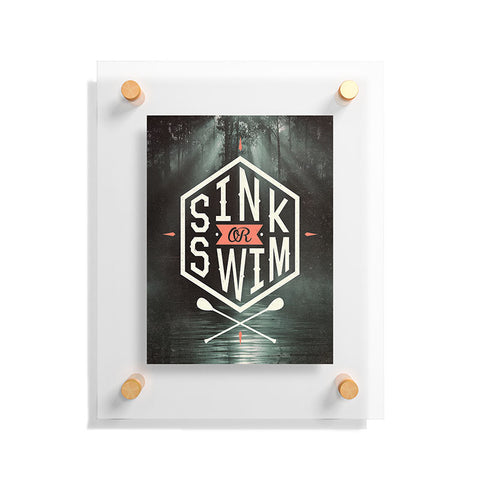 Wesley Bird Sink Or Swim Floating Acrylic Print