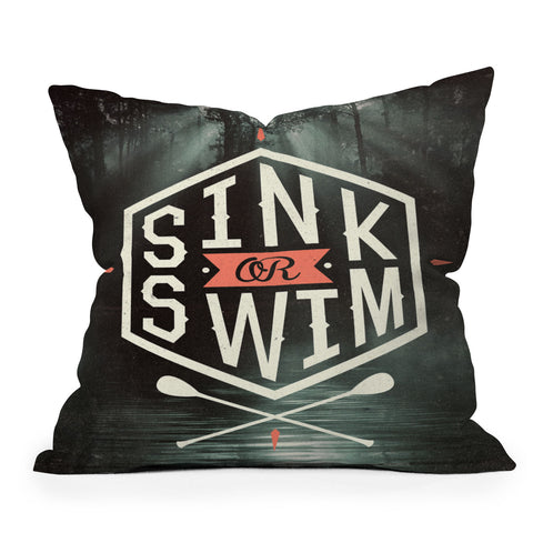 Wesley Bird Sink Or Swim Throw Pillow