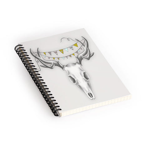 Wesley Bird Skull Spiral Notebook