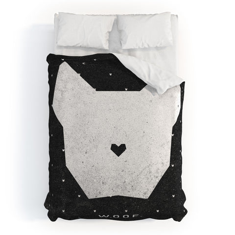 Wesley Bird Woof Duvet Cover