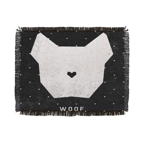 Wesley Bird Woof Throw Blanket