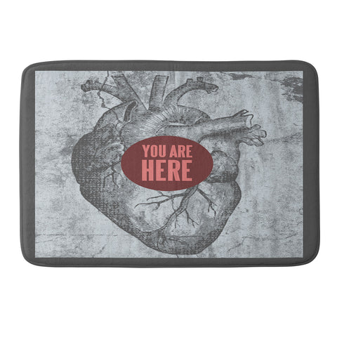 Wesley Bird You Are Here Memory Foam Bath Mat