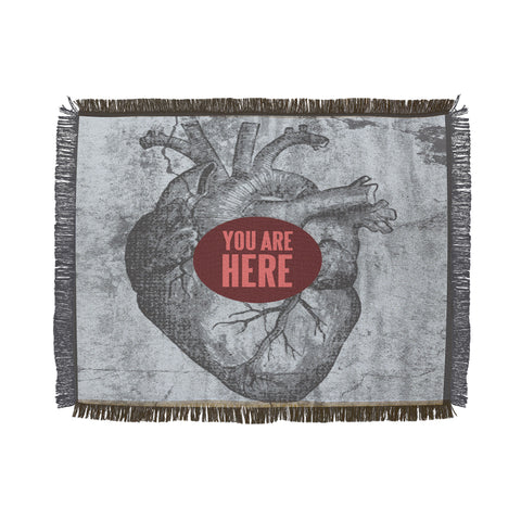 Wesley Bird You Are Here Throw Blanket