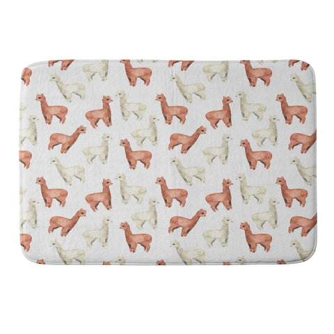Wonder Forest Allover Alpacas Memory Foam Bath Mat