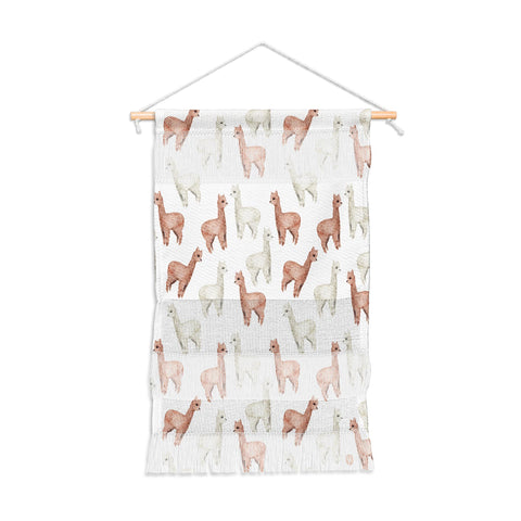 Wonder Forest Allover Alpacas Wall Hanging Portrait