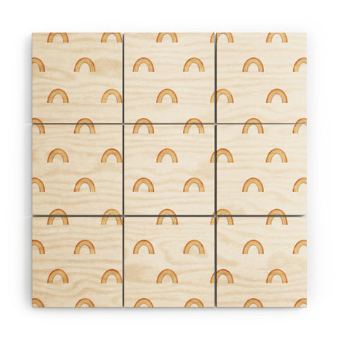 Wonder Forest Boho Rainbows Wood Wall Mural