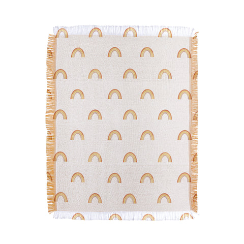 Wonder Forest Boho Rainbows Throw Blanket