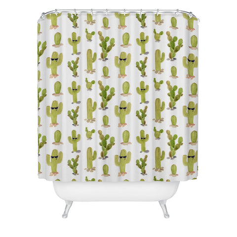Wonder Forest Cool Cacti Shower Curtain