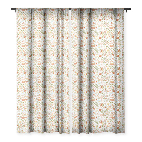Wonder Forest Cottagecore Florals Sheer Window Curtain