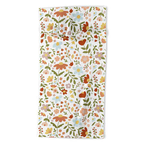 Wonder Forest Cottagecore Florals Beach Towel