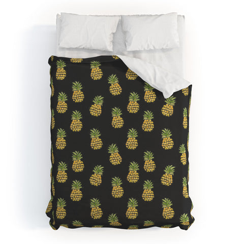 Wonder Forest Dark Pineapple Express Duvet Cover