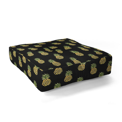 Wonder Forest Dark Pineapple Express Floor Pillow Square