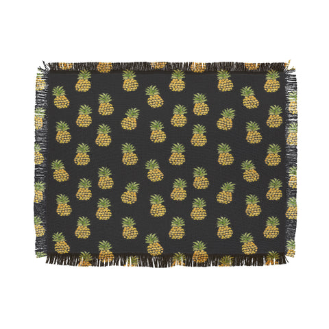Wonder Forest Dark Pineapple Express Throw Blanket