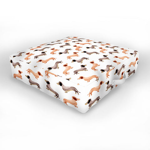 Wonder Forest Darling Dachshunds Outdoor Floor Cushion
