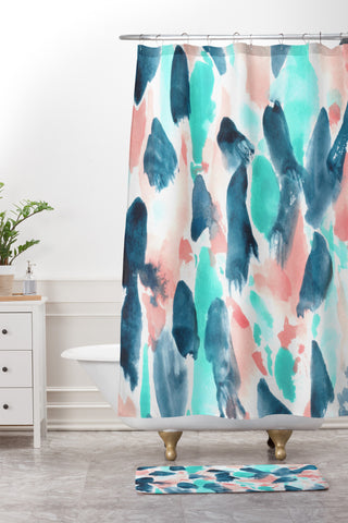 Wonder Forest Different Strokes Shower Curtain And Mat