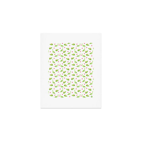 Wonder Forest Dinosaur Love Art Print